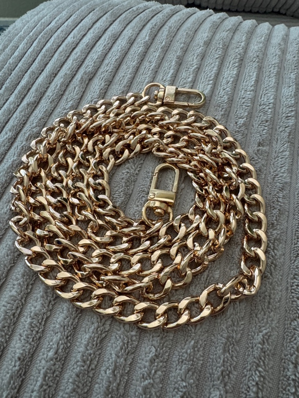 Gold Chain Purse Strap - Detachable Lobster Clasps